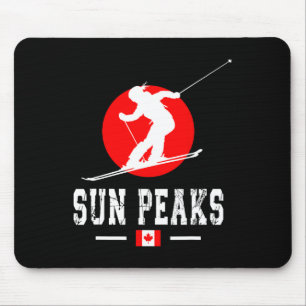 Mousepad Sun Peaks Canada Ski Resort Rocky Mountain Canadi