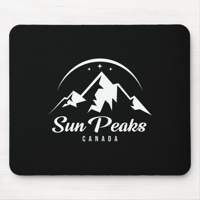 Mousepad Sun Peaks Canada Ski Resort Skiting Snowboard (Frente)
