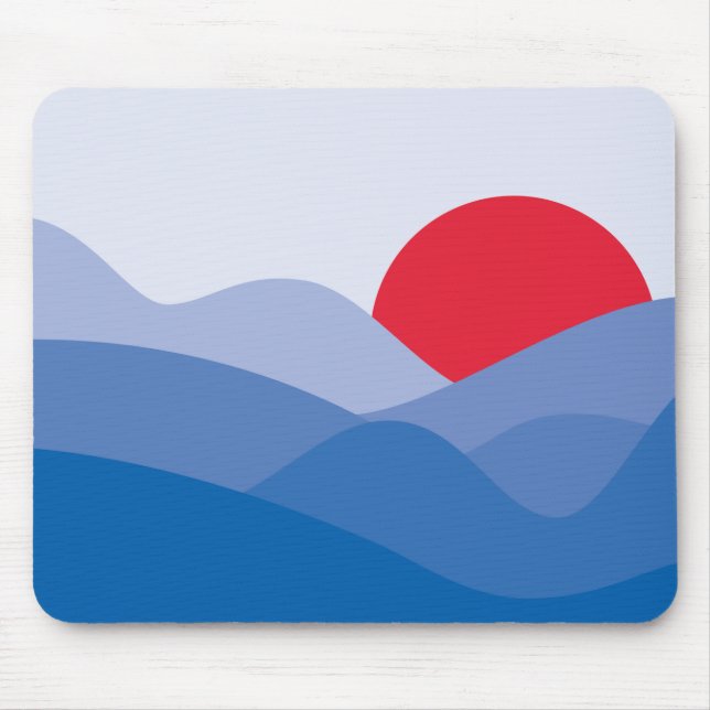Mousepad Sun Yale Blue minimalista (Frente)