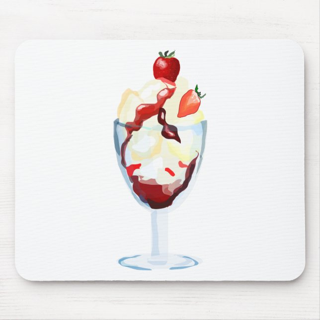 Mousepad Sundae do sorvete (Frente)