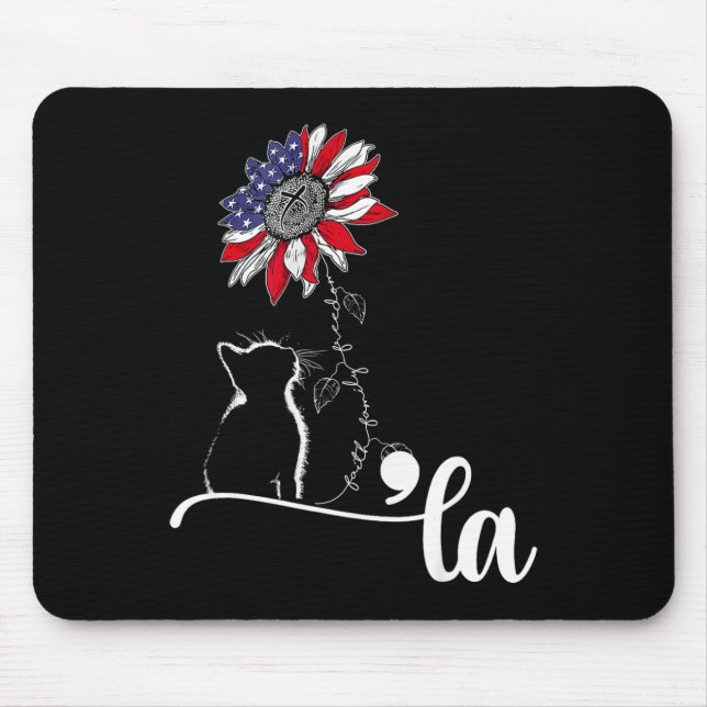 Mousepad Sunflower Cat Comma La Kamala Harris Para Presiden (Frente)