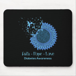Mousepad Sunflower Faith Esperança Ama Diabetes Sensibiliza