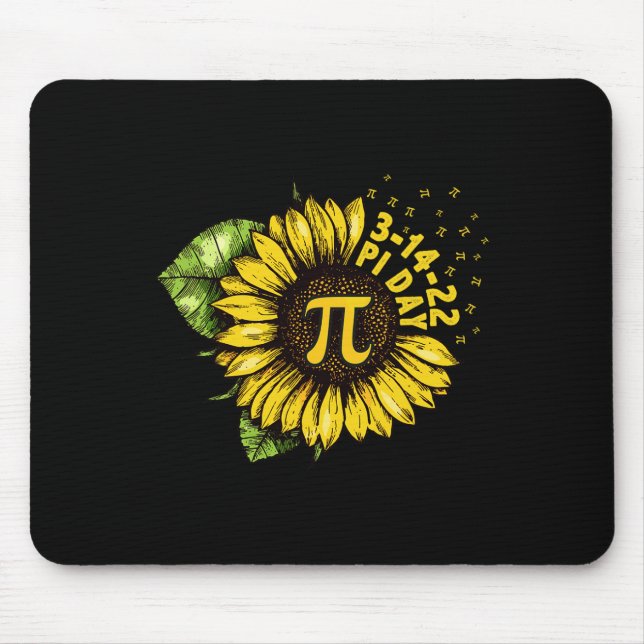 Mousepad Sunflower Happy Pi Day Camisa Matemática Ensino de (Frente)