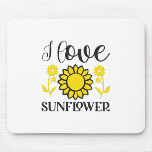 Mousepad Sunflower Lover I Love Sunflower