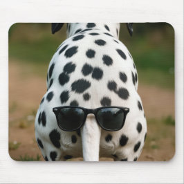 Mousepad Sunglasses On a Dalmatian Dog Tail