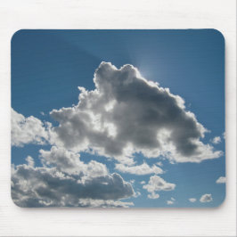 Mousepad Sunlit Clouds Under Open Sky