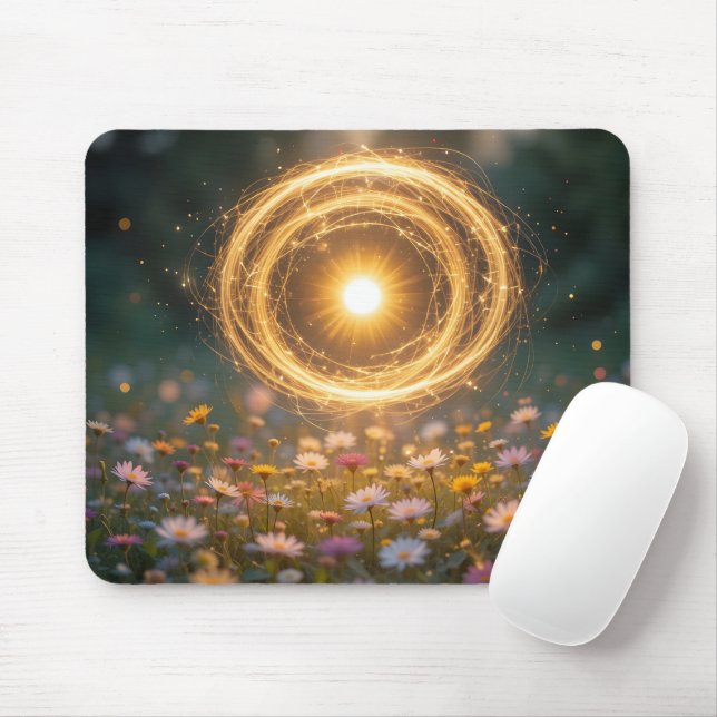 Mousepad Sunlit Floral Vortex (Com mouse)