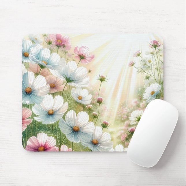 Mousepad Sunny Cosmos Garden (Com mouse)