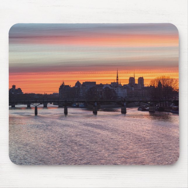 Mousepad Sunrise sobre Ile de la Cite e Notre Dame - Paris (Frente)