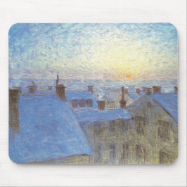 Mousepad Sunrise sobre os telhados (por Eugène Jansson)