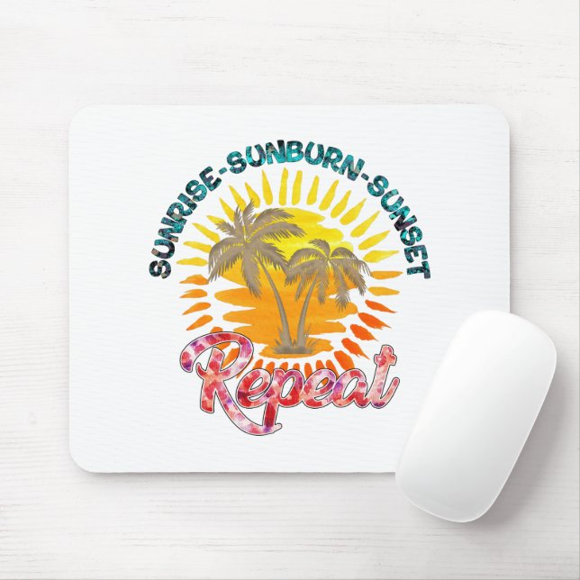 Mousepad Sunrise-Sunset-Repetir | Férias de Verão (Com mouse)
