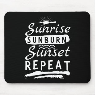 Mousepad Sunrise Sunset Repetir Praia de Verão