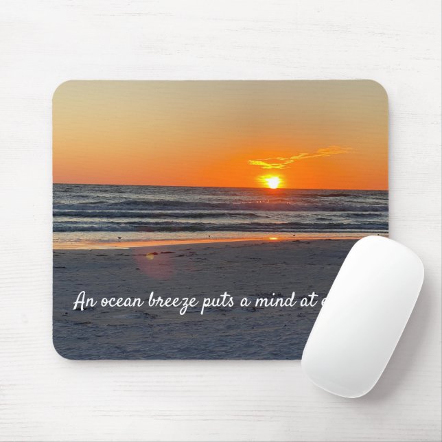 Mousepad Sunset Beach Photo com Cotação (Com mouse)
