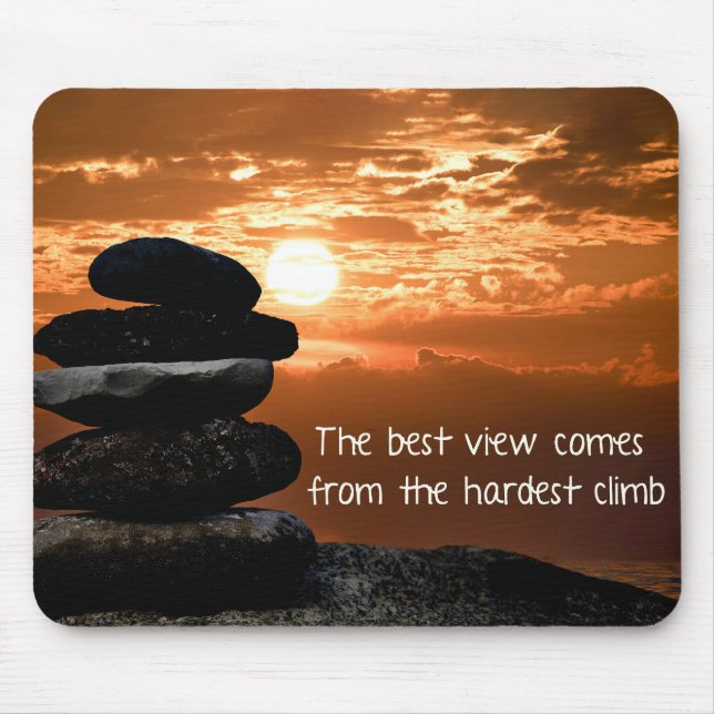Mousepad Sunset Cairn com Cotação (Frente)