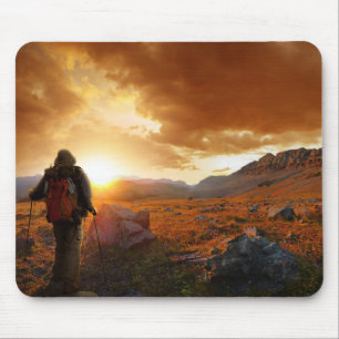 Mousepad Sunset de 50 Montanhas - Parque Nacional Glacier