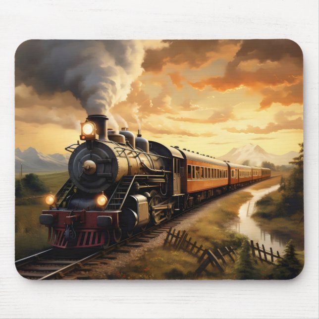 Mousepad Sunset e comboio (Frente)