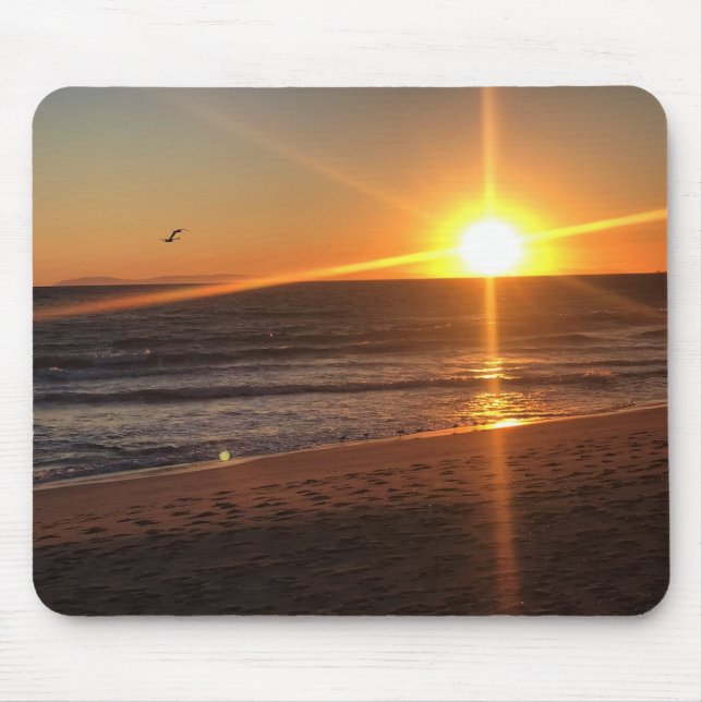 Mousepad Sunset em Newport Beach, Califórnia (Frente)