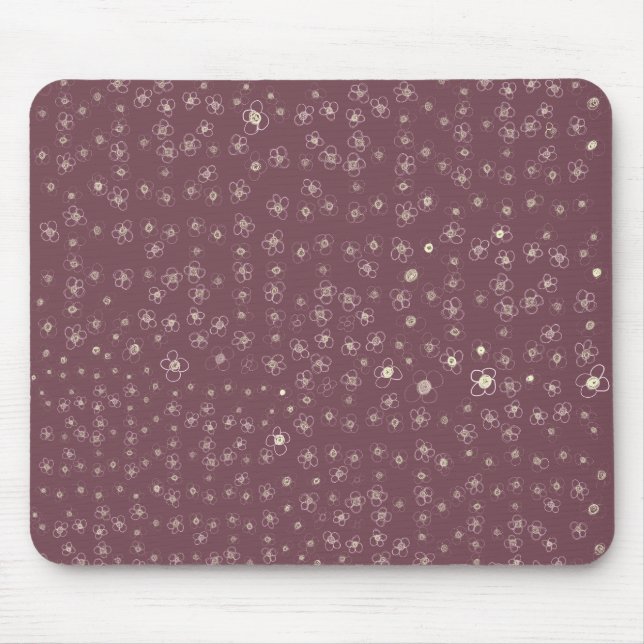 Mousepad Sunset em Odense X Traçado à mão floral de rabo (Frente)