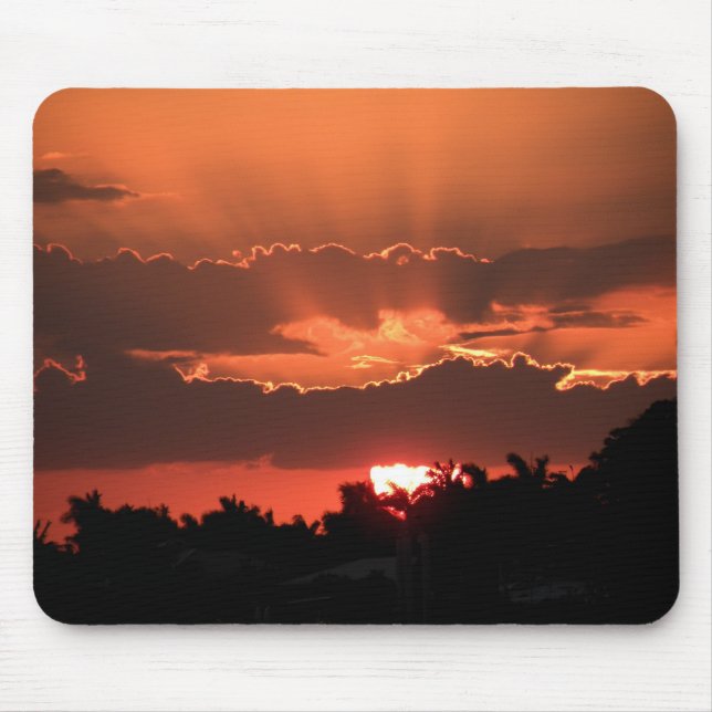 Mousepad Sunset no Suporte do Mouse de Cobre (Frente)