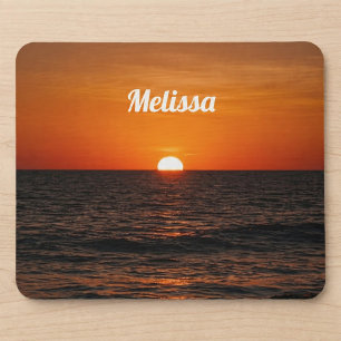 Mousepad Sunset Oceano Nome Personalizado