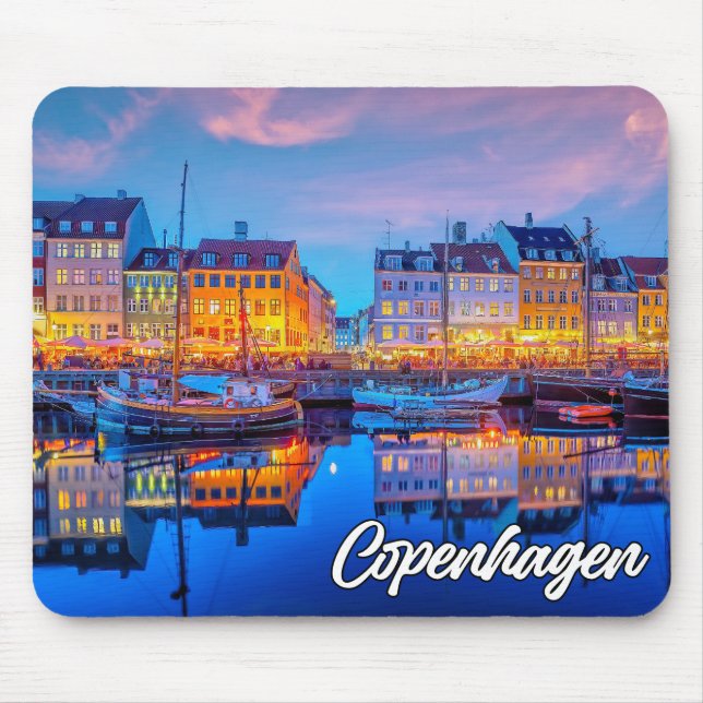 Mousepad Sunset Over Copenhagen, Dinamarca (Frente)