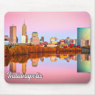 Mousepad Sunset Over Indianapolis, Indiana, Estados Unidos