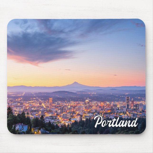 Mousepad Sunset Over Portland, Oregon (Frente)