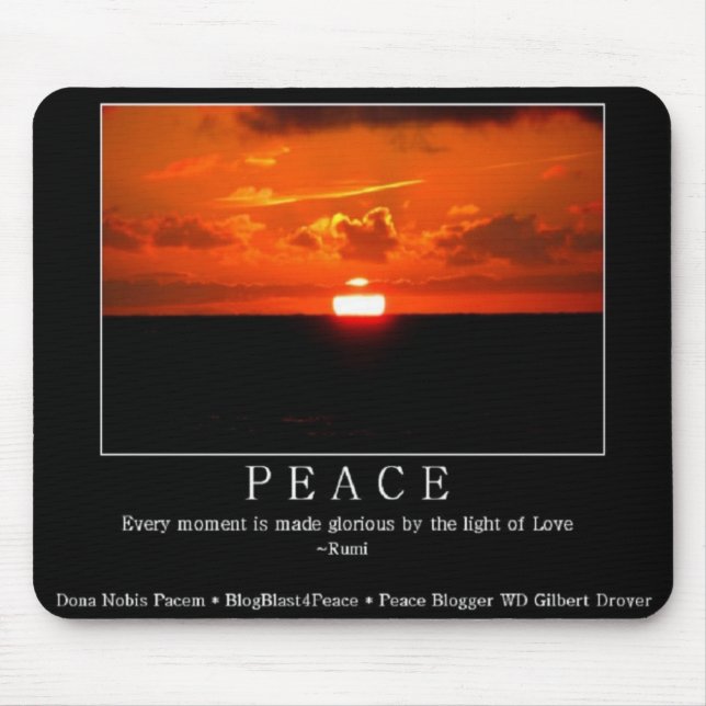 Mousepad Sunset pacífico com aspas Rumi (Frente)