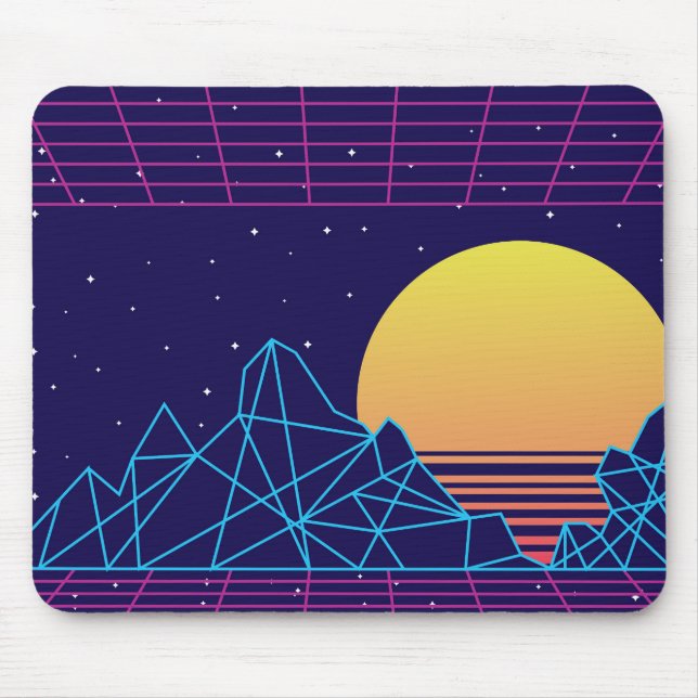 Mousepad Sunset Vaporwave (Frente)