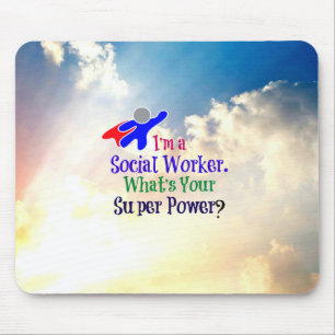 Mousepad Super Herói do Trabalhador Social