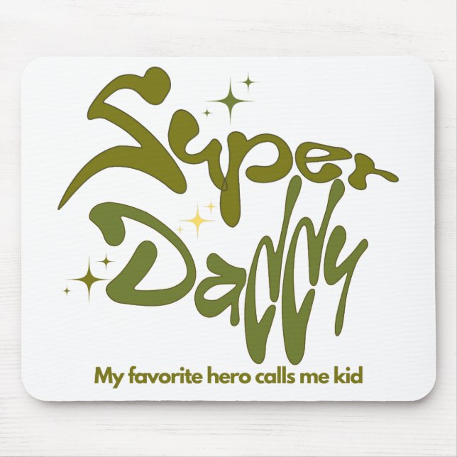 Mousepad Super Pai Herói para Crianças (Frente)