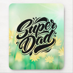 Mousepad Super Pai Herói Tipografia Design-67888