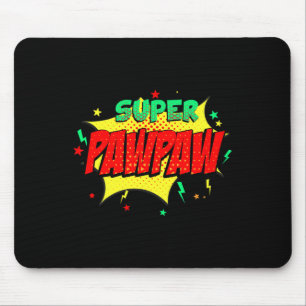 Mousepad Super Pawpaw Tema Cômico Estilo Super-Herói Pais