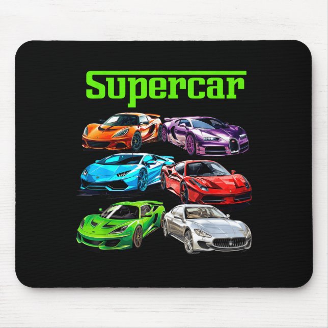Mousepad Supercar Cool Car Guy Srts Racing Fan Graphic Men  (Frente)