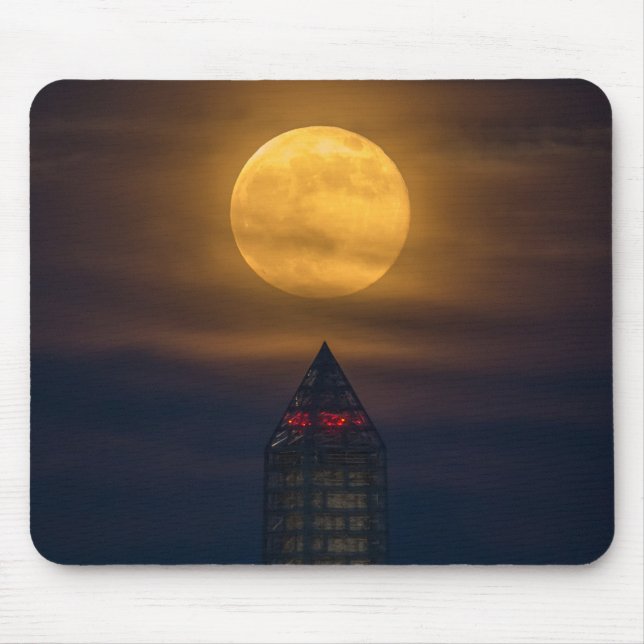 Mousepad Superlua sobre o Monumento de Washington (Frente)