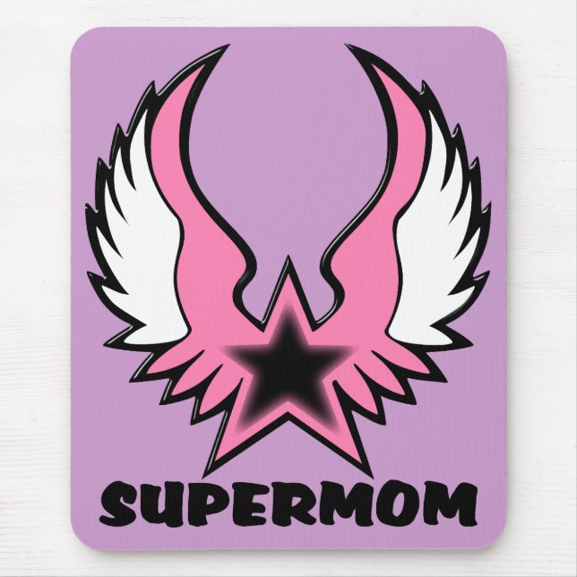 Mousepad SuperMãe: Minha mãe é minha super heroína (Frente)