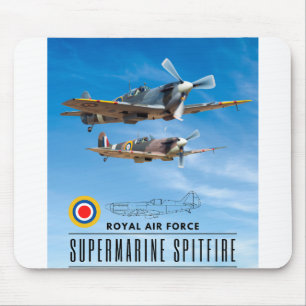 MOUSEPAD SUPERMARINE SPITFIRA - ROYAL AIR SQUADRON