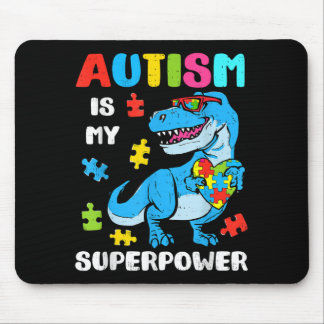 Mousepad Superpower Autism Dinosaur T Rex Autistic Boys
