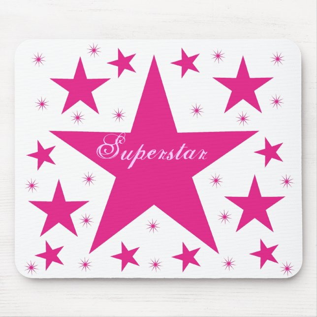 Mousepad Superstar Mousepad, Rosa (Frente)
