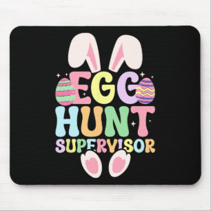 Mousepad Supervisor de Caça de Ovos Retro Festa de Caça de