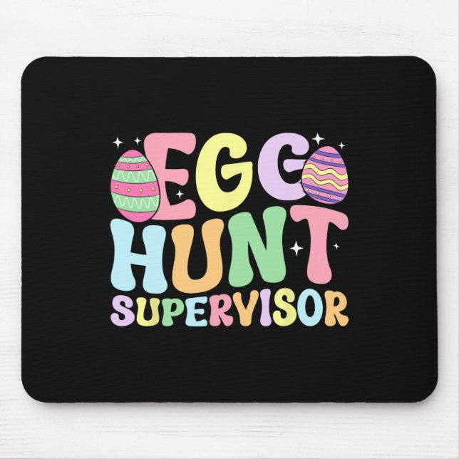 Mousepad Supervisor de Caça de Ovos Retro Festa de Caça de  (Frente)