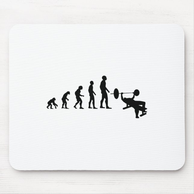 Mousepad Supino Reto Musculação Evolução Divertida Força (Frente)