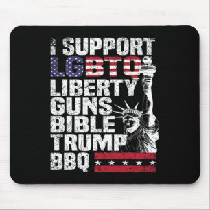 Mousepad Suportar O Churrasco De Trump De Bíblias Lgbtq Lib
