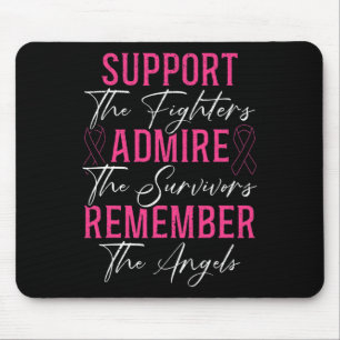 Mousepad Suportar O Mês de consciência do câncer de mama De