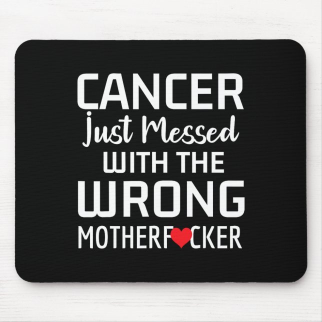Mousepad Suporte à consciência do cancer Comece a combater  (Frente)