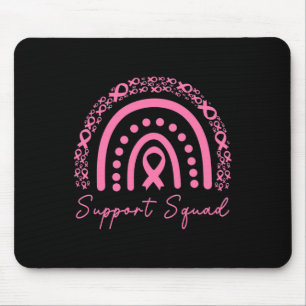 Mousepad Suporte à Consciência do Cancer de Mama em Esquadr