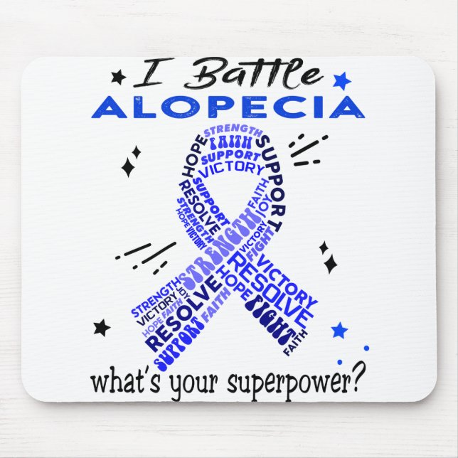 Mousepad Suporte a Presentes de Guerreiros Alopecia (Frente)