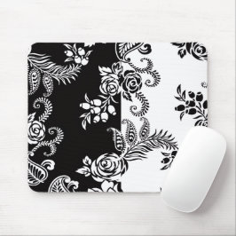 Mousepad Suporte de Gel Ergonomico Floral Monocromático Mod
