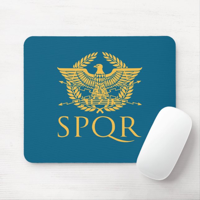 Mousepad Suporte de Mouse Águia Romana SPQR Império Romano (Com mouse)