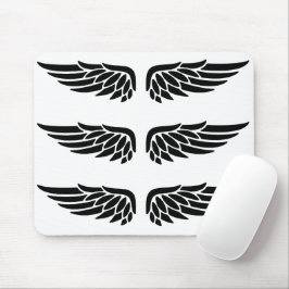 Mousepad Suporte de Mouse Asa de Águia Preto&Branco